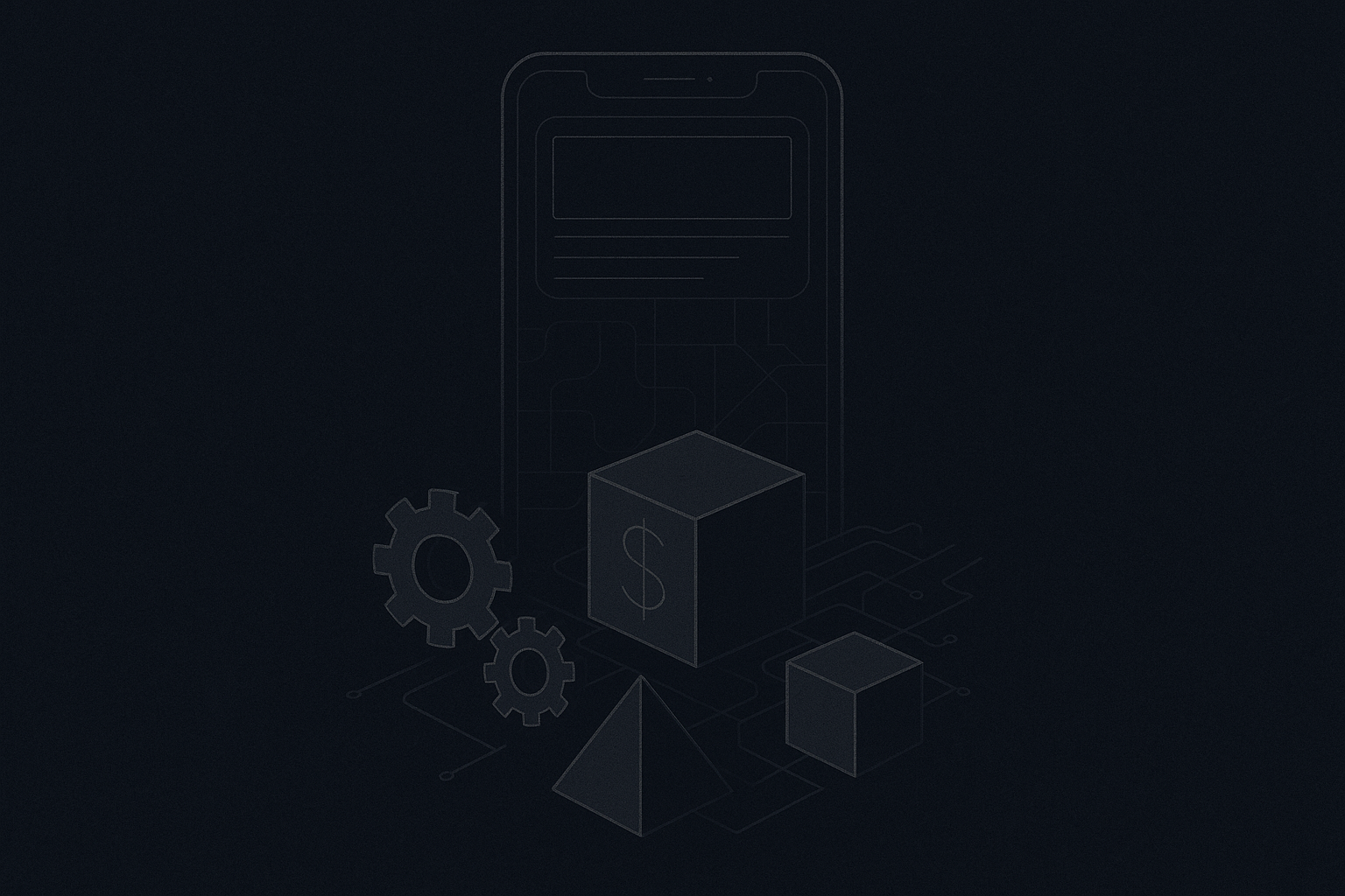 Ilustração editorial sobre os custos invisíveis de um app mal planejado